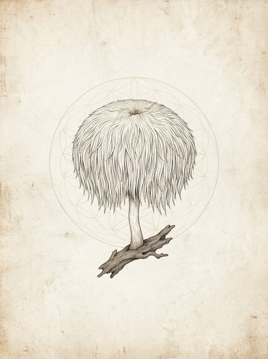 Ilustración ancestral de Melena de León